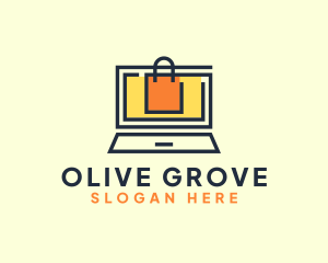 Online Market Bag logo design