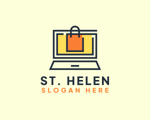 Online Market Bag logo design