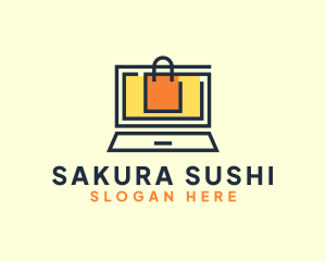 Online Market Bag logo design