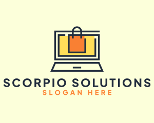 Online Market Bag logo design