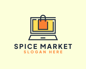 Online Market Bag logo design