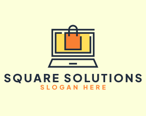 Online Market Bag logo design