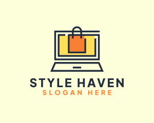 Retailer - Online Market Bag logo design