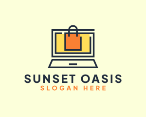 Online Market Bag logo design