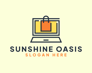 Online Market Bag logo design