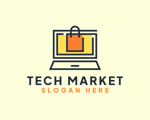 E Commerce - Online Market Bag logo design