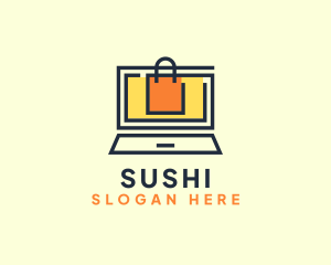 Online Market Bag logo design