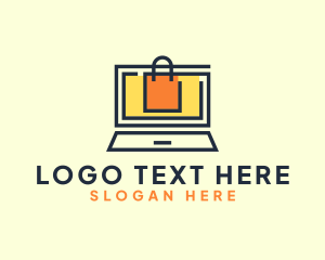 E Commerce - Online Shopping Bag logo design