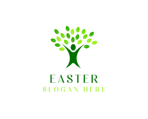 Eco Friendly - Human Tree Wellness Spa logo design