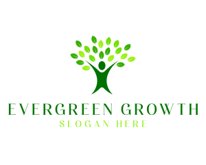 Growing - Human Tree Wellness Spa logo design