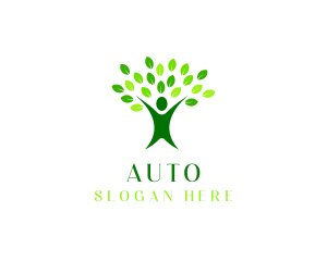 Growing - Human Tree Wellness Spa logo design