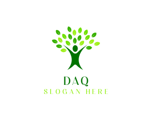 Vegan - Human Tree Wellness Spa logo design