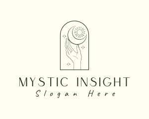 Tarot - Celestial Tarot Hand logo design