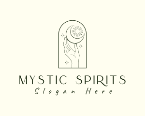 Celestial Tarot Hand logo design