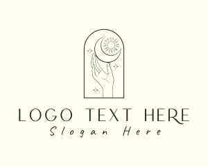 Night - Celestial Tarot Hand logo design