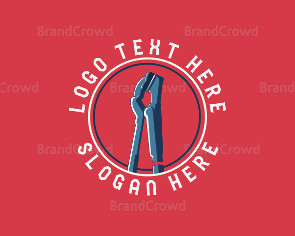 Pipe Wrench Tool Logo
