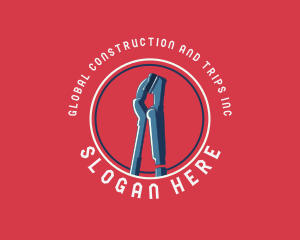 Pipe Wrench Tool Logo