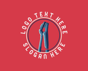 Tool - Pipe Wrench Tool logo design