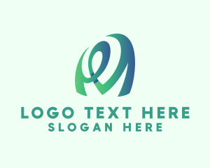 Tropical - Elegant Organic Letter M logo design
