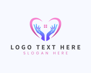 Giving - Home Care Heart logo design