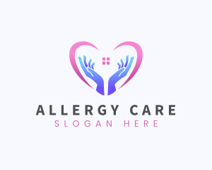 Home Care Heart logo design