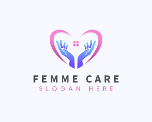 Home Care Heart logo design