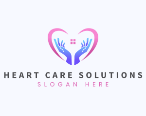 Home Care Heart logo design