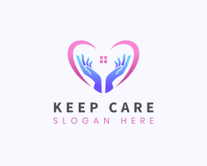 Home Care Heart logo design