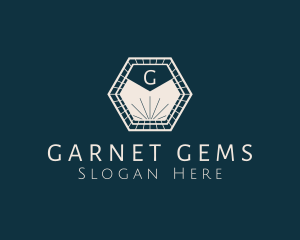 Jewelry Gem Hexagon logo design