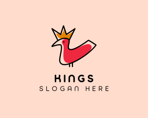 King Bird Doodle logo design