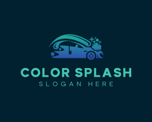 Swoosh Car Wash Sparkling logo design