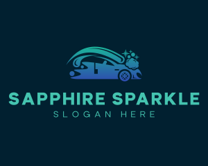 Swoosh Car Wash Sparkling logo design
