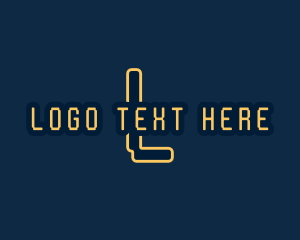 Hacker - Pixel Tech Cyberspace logo design
