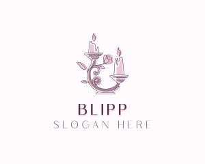 Flower - Scented Flower Candle logo design