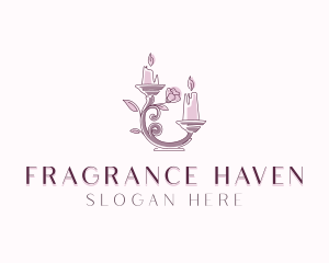 Scented - Scented Flower Candle logo design