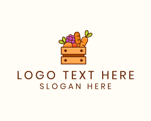 Grocery Shop - Fruit & Vegetable Basket logo design
