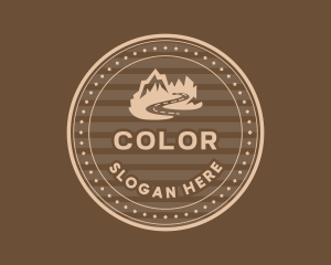 Campground - Mountain Peak Travel logo design