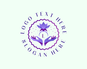 Relaxation - Hand Lotus Relaxation logo design