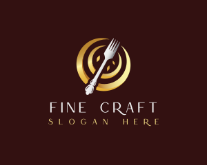 Fork Restaurant Dining logo design