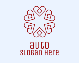 Symbol - Floral Heart Diamond logo design