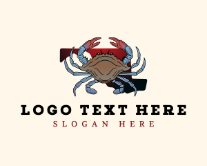 Horseshoe Crab - Maryland Crab Crustacean logo design