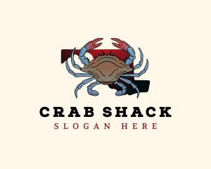 Maryland Crab Crustacean logo design