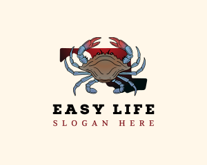 Maryland Crab Crustacean logo design