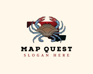 Maryland Crab Crustacean logo design