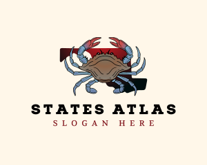 Maryland Crab Crustacean logo design