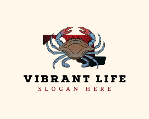 Maryland Crab Crustacean logo design