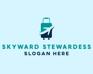 Luggage Airplane Travel logo design