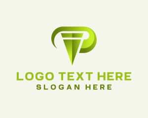 Company - Digital Consultant Company Letter P logo design