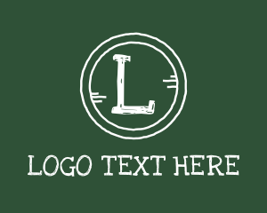 Letter Mark - Chalk Board Letter logo design
