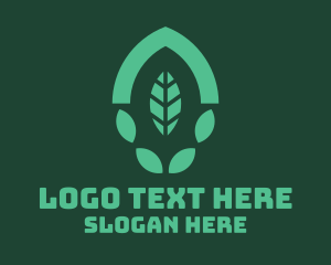 Tropical - Green Eco Leaf logo design